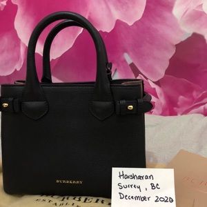 Small Burberry Banner Bag in Black